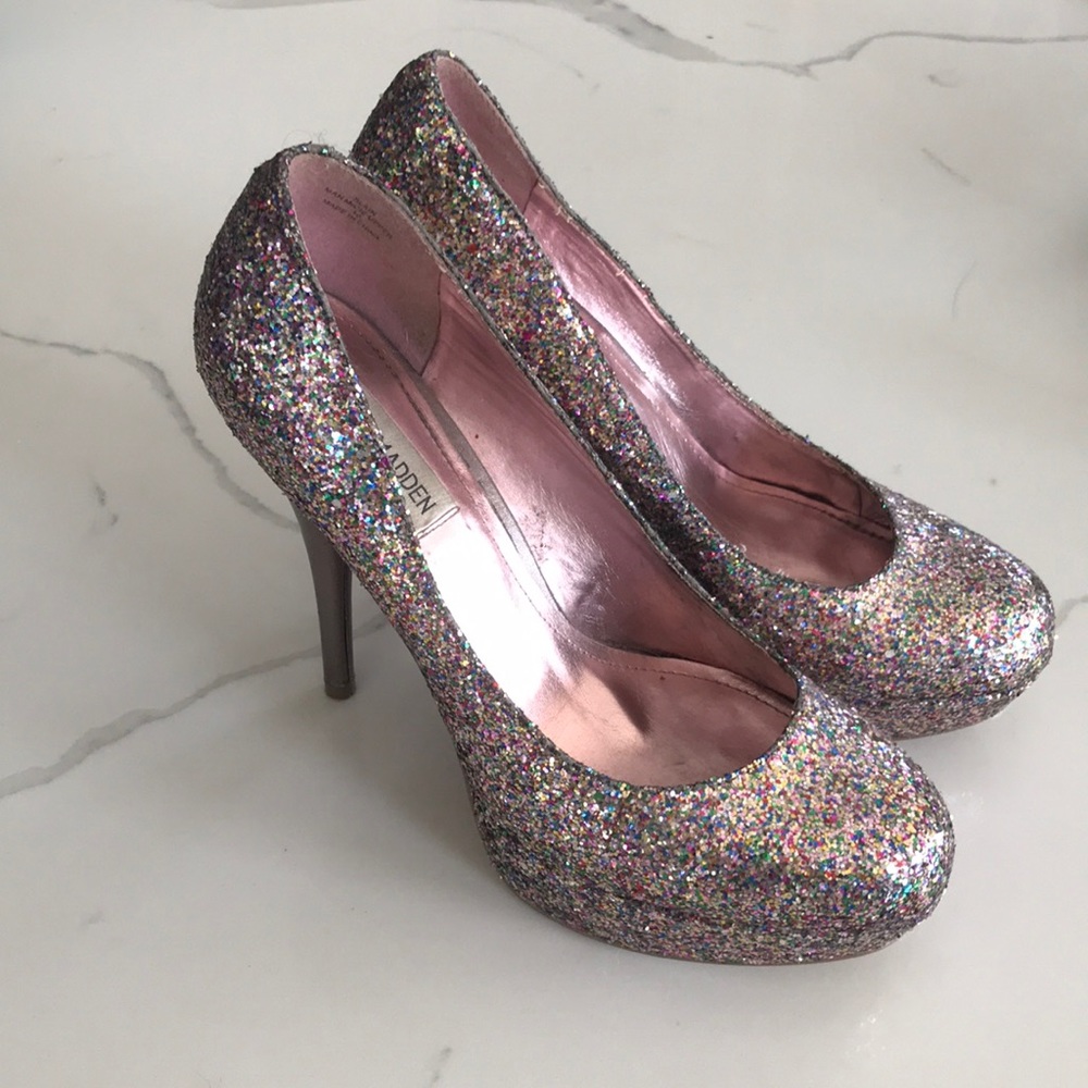 Steve Madden glitter heels